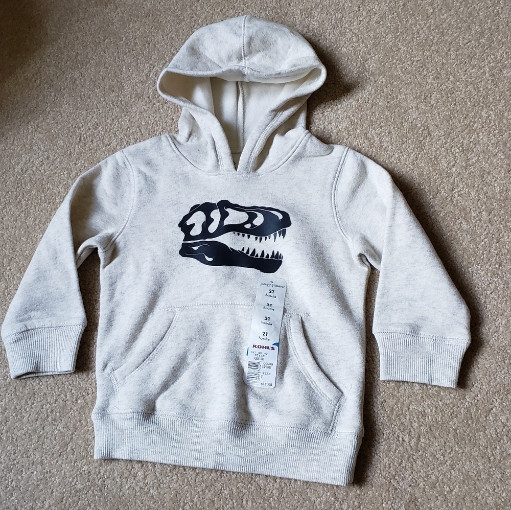 New 2t dinosaur hoodie sweatshirt